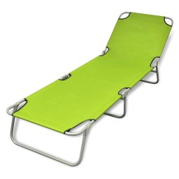 Gossi Șezlong pliabil, verde mar, otel vopsit electrostatic