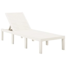 Gossi sezlong, alb, plastic