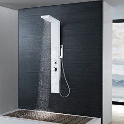 Gossi sistem panel de dus din aluminiu, alb mat