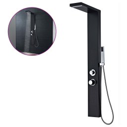 Gossi sistem panel de dus din aluminiu, negru mat
