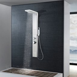 Gossi sistem panel de dus, patrat, otel inoxidabil