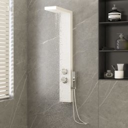 Gossi sistem panou de dus din aluminiu, alb