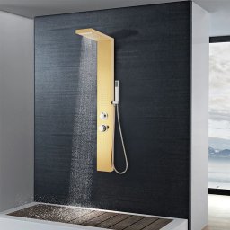 Gossi sistem panou de dus, auriu, otel inoxidabil 201