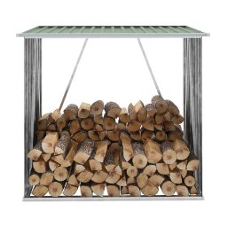 Gossi sopron de lemne gradina, verde, 163x83x154 cm, otel galvanizat