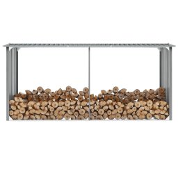 Gossi sopron depozitare lemne, otel galvanizat, 330x92x153 cm, gri
