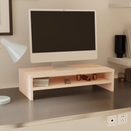 Gossi stand pentru monitor, 50x24x13 cm, lemn masiv de pin