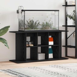 Gossi suport acvariu stejar negru 120x40x60 cm lemn prelucrat