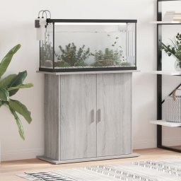 Gossi suport acvariu, gri sonoma, 81x36x73 cm, lemn prelucrat