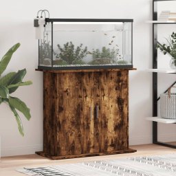Gossi suport acvariu, stejar afumat, 81x36x73 cm, lemn prelucrat