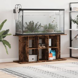 Gossi suport acvariu, stejar fumuriu, 120x40x60 cm, lemn prelucrat