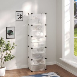 Gossi suport de pantofi, transparent, 44x31,5x153,5 cm, pp