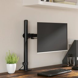 Gossi suport de perete pentru monitor vesa 75/100 mm, negru, otel