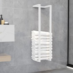 Gossi suport de prosoape, alb, 25x20x95 cm, otel
