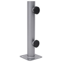 Gossi suport de umbrela pentru stalp de Ø32/34/38 mm, argintiu, otel