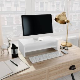 Gossi suport monitor, alb, 42x24x13 cm, lemn prelucrat