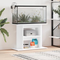 Gossi suport pentru acvariu, alb, 80x35x60 cm, lemn prelucrat