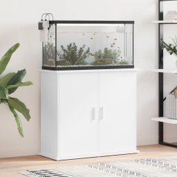 Gossi suport pentru acvariu, alb, 81x36x73 cm, lemn prelucrat