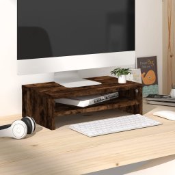 Gossi suport pentru monitor stejar fumuriu 42x24x13 cm lemn prelucrat