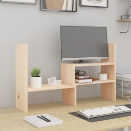 Gossi suport pentru monitor, (39-72)x17x43 cm, lemn masiv de pin