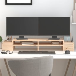Gossi suport pentru monitor, 100x27,5x15 cm, lemn masiv de pin
