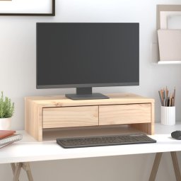 Gossi suport pentru monitor, 50x27x15 cm, lemn masiv de pin