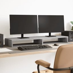Gossi suport pentru monitor, gri sonoma, 100x27x10 cm lemn prelucrat