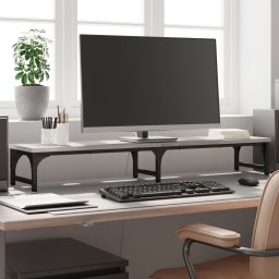Gossi suport pentru monitor, gri sonoma, 105x23x15,5 cm lemn compozit