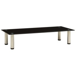 Gossi suport tv, negru, 80 x 35 x 17 cm, sticla securizata