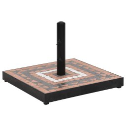 Gossi suport umbrela de soare, caramiziu si alb, patrat, 12 kg