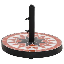 Gossi suport umbrela de soare, caramiziu si alb, rotund, 12 kg