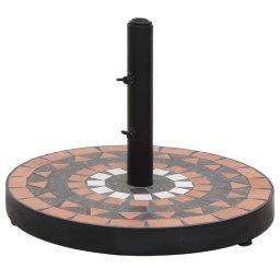 Gossi suport umbrela de soare, caramiziu si alb, rotund, 12 kg