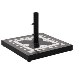 Gossi suport umbrela de soare, negru si alb, patrat, 12 kg