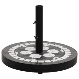 Gossi suport umbrela de soare, negru si alb, rotund, 12 kg
