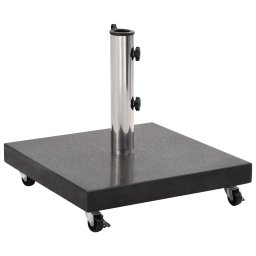 Gossi suport umbrela de soare, negru, 30 kg, granit, patrat