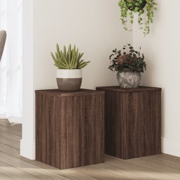 Gossi suporturi de plante 2 buc. stejar maro 25x25x35cm lemn compozit