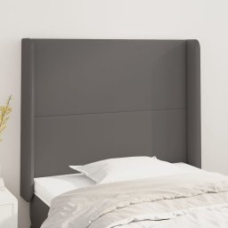 Gossi tablie de pat cu aripioare gri 103x16x118/128 cm piele eco
