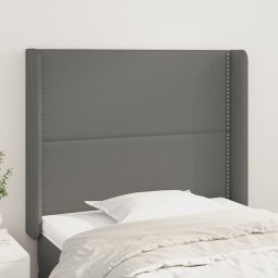 Gossi tablie de pat cu aripioare gri 103x16x118/128 cm piele eco