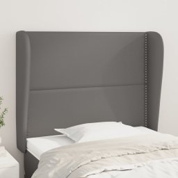 Gossi tablie de pat cu aripioare gri 103x23x118/128 cm piele eco