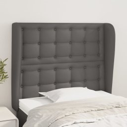 Gossi tablie de pat cu aripioare gri 103x23x118/128 cm piele eco