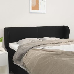 Gossi tablie de pat cu aripioare gri 147x23x78/88 cm piele ecologica