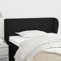 Gossi tablie de pat cu aripioare negru 93x23x78/88 cm textil