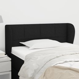 Gossi tablie de pat cu aripioare negru 93x23x78/88 cm textil