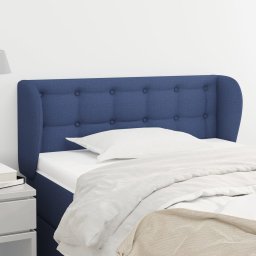 Gossi tablie de pat cu aripioare, albastru, 103x23x78/88 cm textil