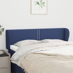 Gossi tablie de pat cu aripioare, albastru, 147x23x78/88 cm textil
