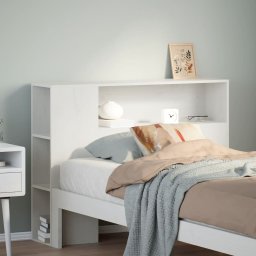 Gossi tablie de pat cu depozitare alb 75 cm lemn masiv de pin