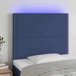 Gossi tablie de pat cu led, albastru, 100x5x118/128 cm, textil