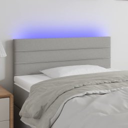 Gossi tablie de pat cu led, gri deschis, 80x5x78/88 cm, textil