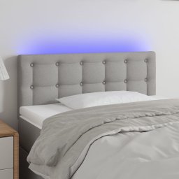 Gossi tablie de pat cu led, gri deschis, 80x5x78/88 cm, textil