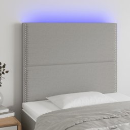 Gossi tablie de pat cu led, gri deschis, 90x5x118/128 cm, textil