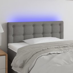 Gossi tablie de pat cu led, gri inchis, 100x5x78/88 cm, textil